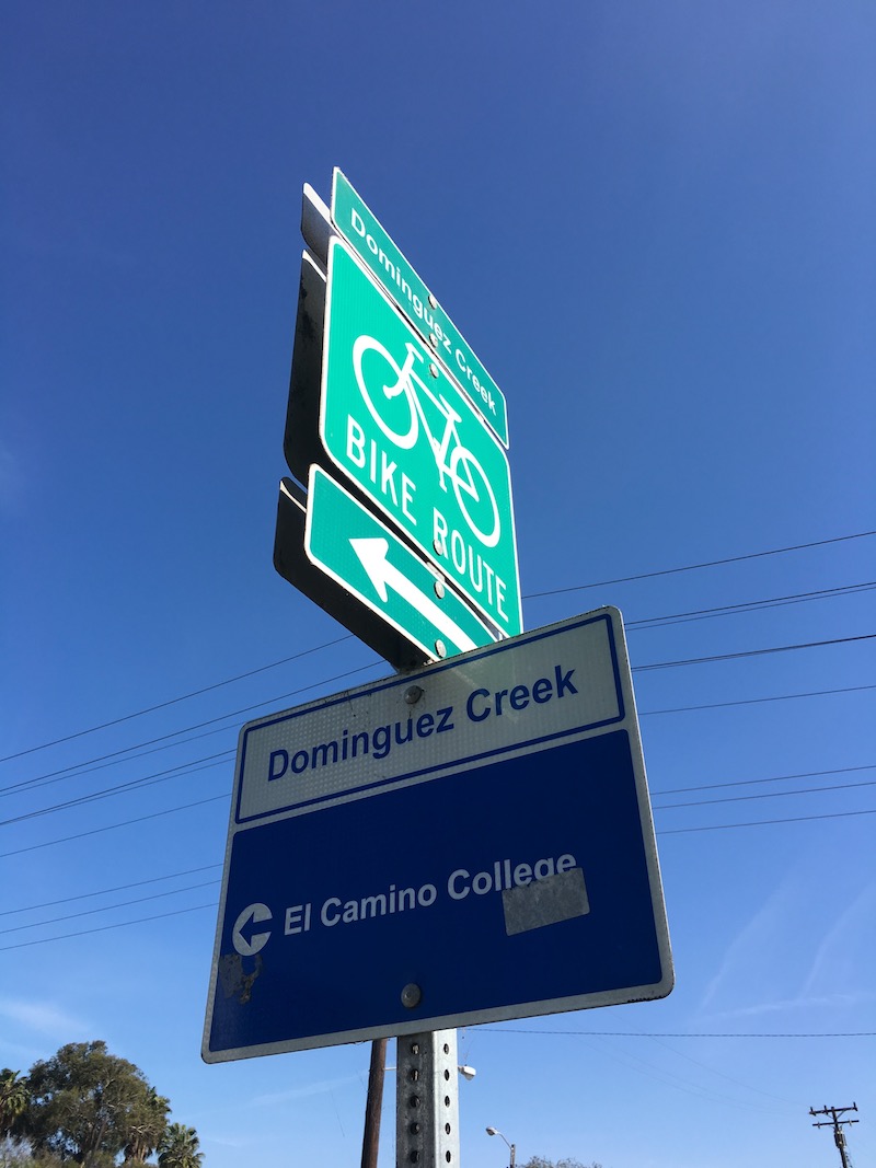 Figure 5: Existing signage on the Dominguez Creek Bike Path